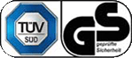 TÜV SÜD und GS geprüfte Sicherheit